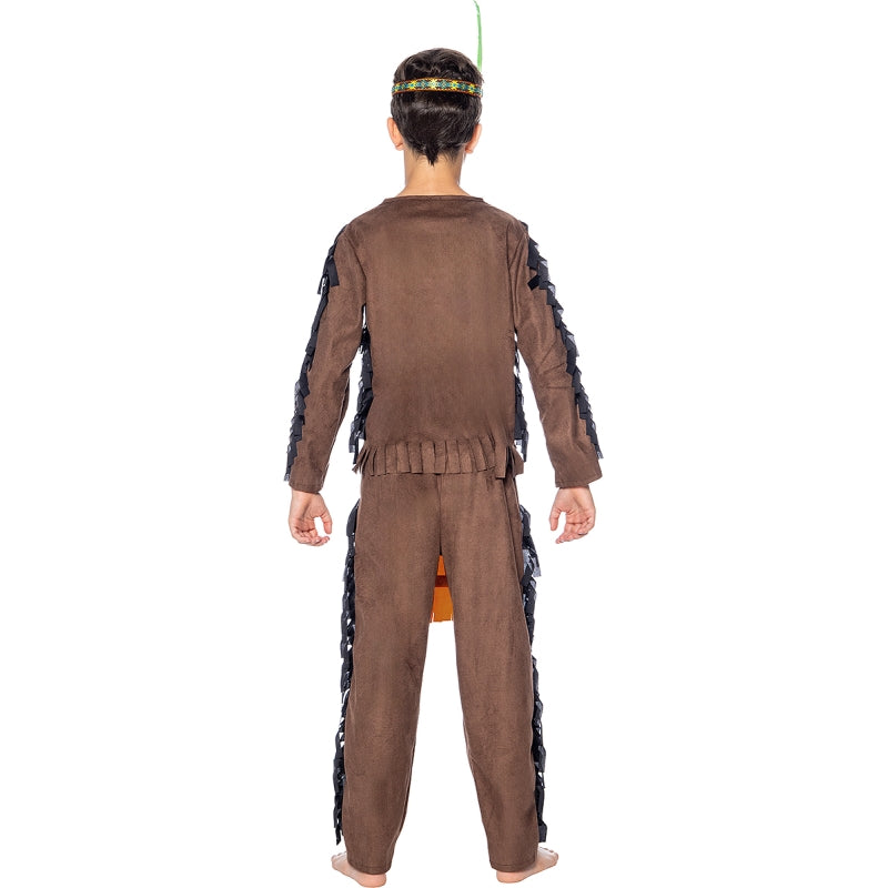Disfraz de Indio Deluxe para niño Espalda