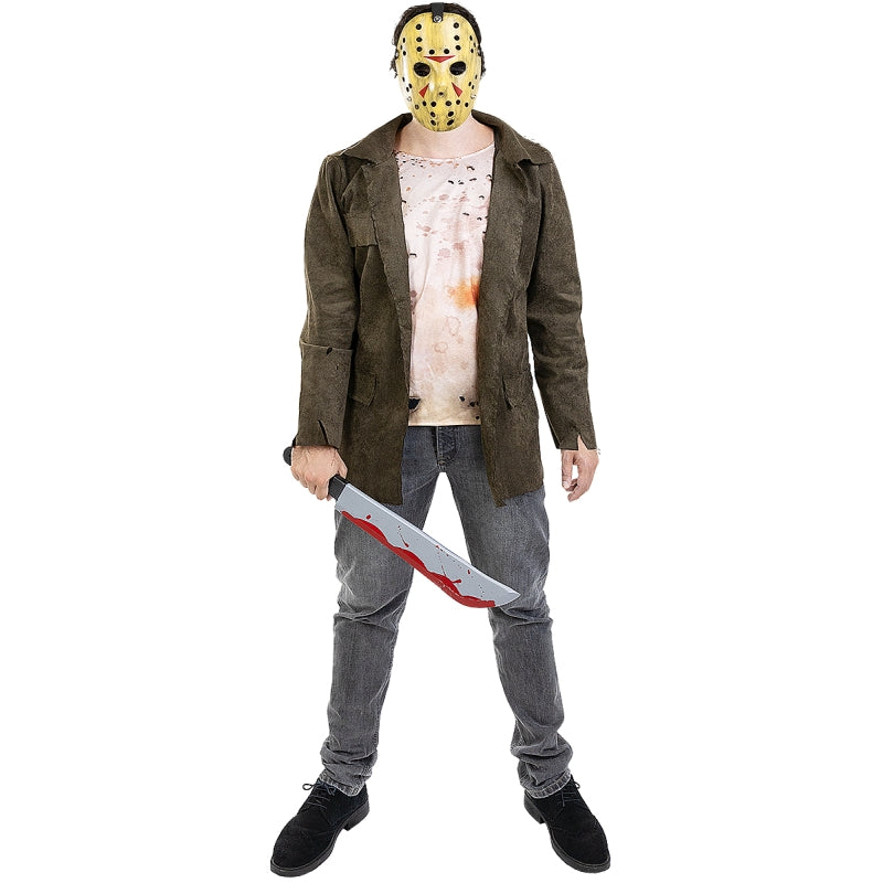 Disfraz de Asesino Jason Viernes 13 para hombre Bis