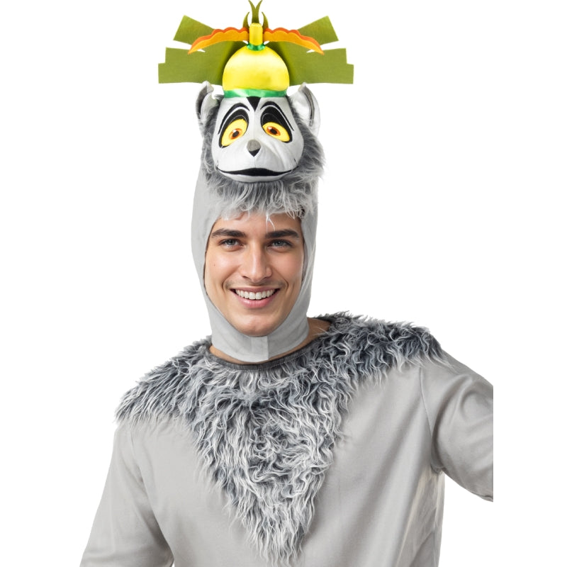 Disfraz de Rey Julien de Madagascar para hombre Cabeza