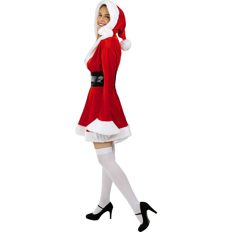 Disfraz de Mamá Noel con capucha para mujer Perfil