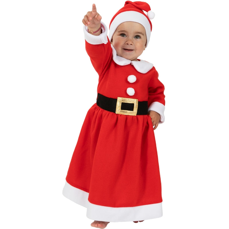 Disfraz de Mamá Noel Clásico para bebé Detalle Bis