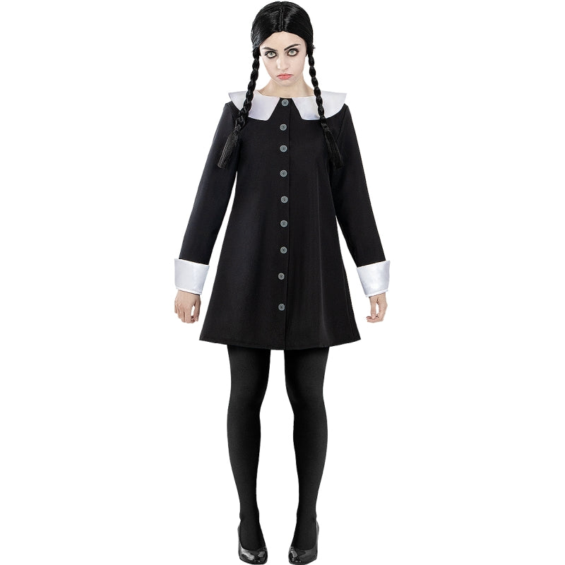 Disfraz de Miércoles Addams de La Familia Addams para mujer