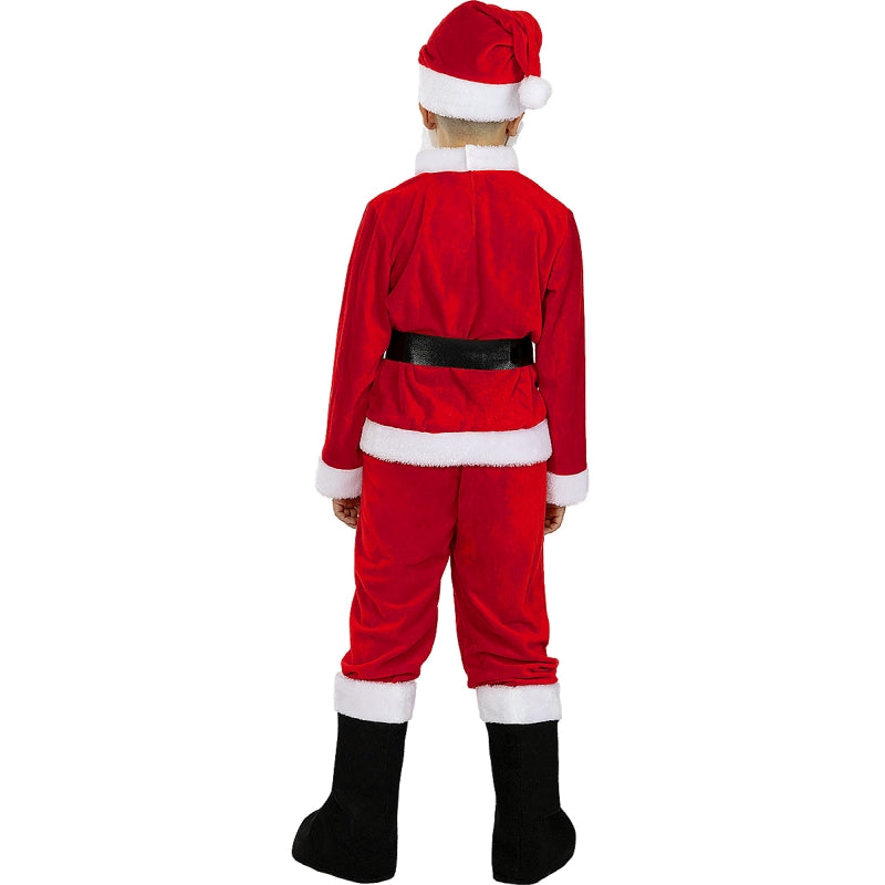 Disfraz de Papá Noel Deluxe para niño Espalda