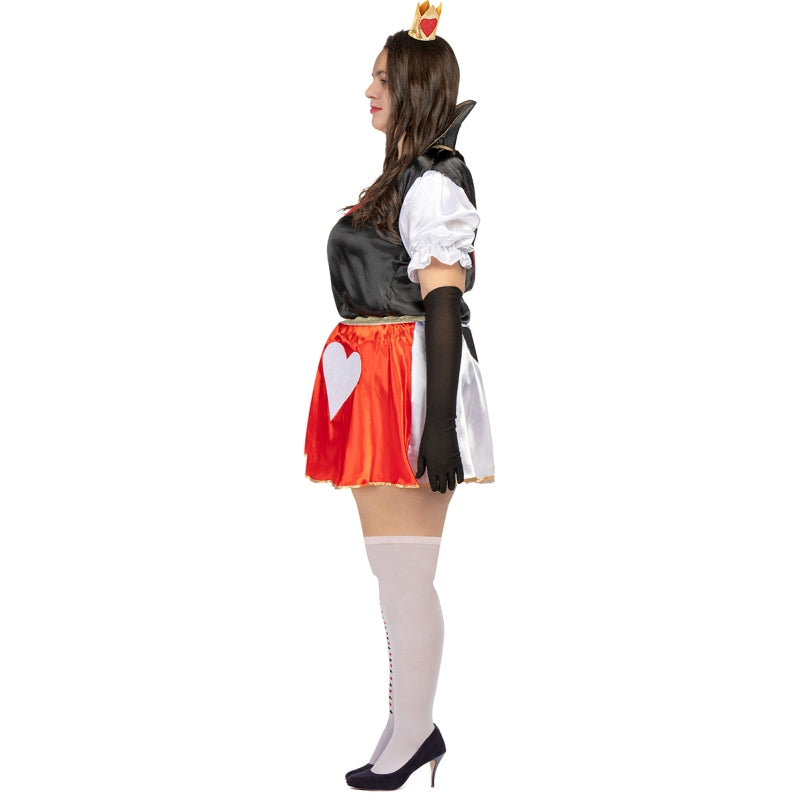 Disfraz de Reina de Corazones Corto para mujer Perfil Talla Grande
