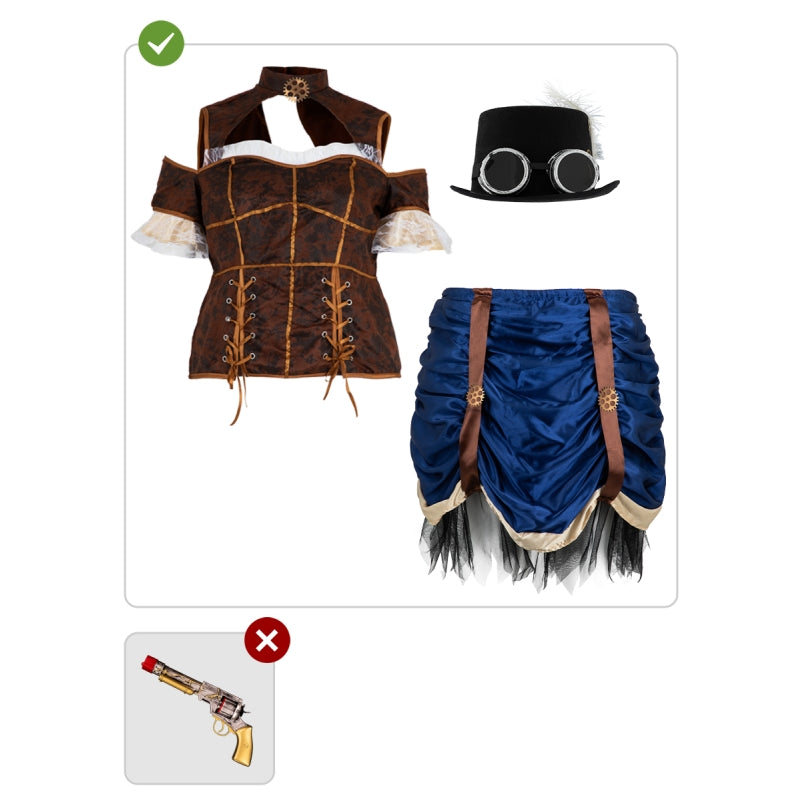 Disfraz de Steampunk Corto para mujer Contenido