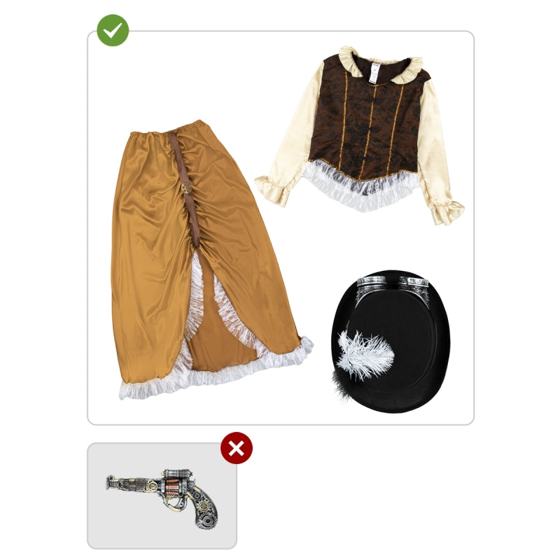 Disfraz de Steampunk Largo para mujer Contenido