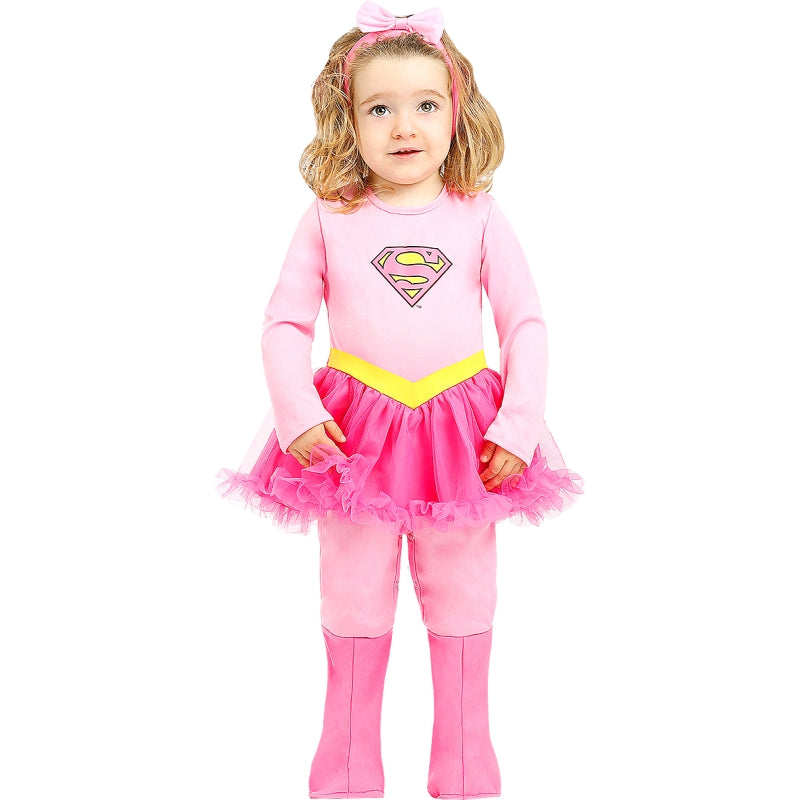 Disfraz de Supergirl Rosa para bebé Bis