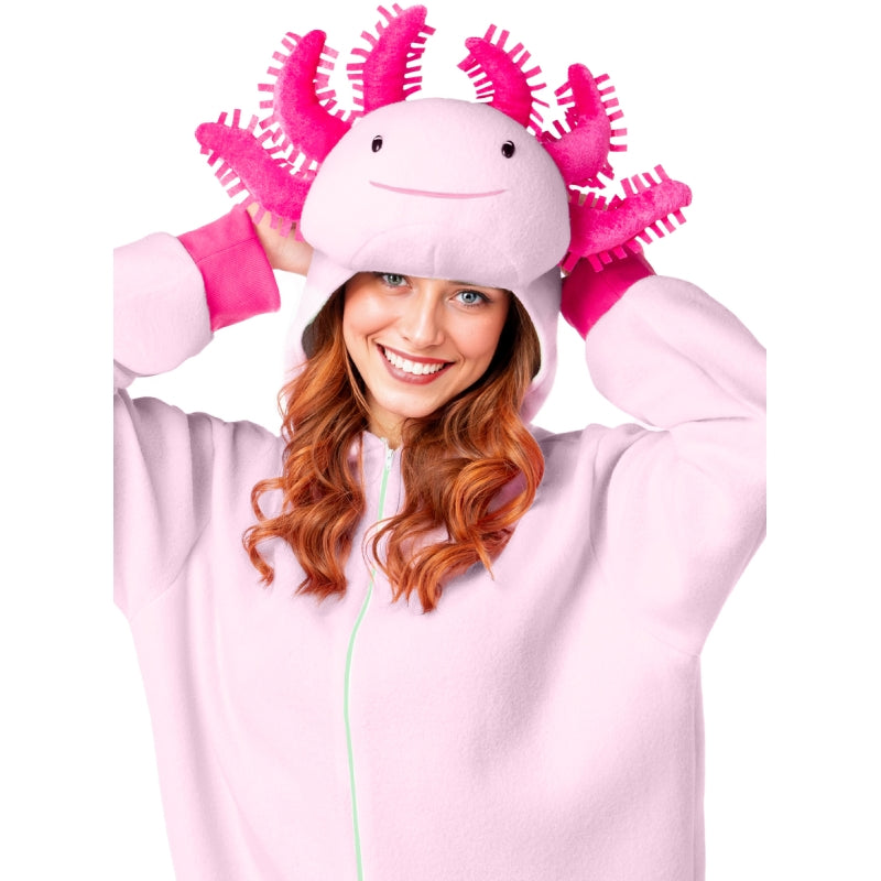 Disfraz de Ajolote Albino adulto unisex Detalle