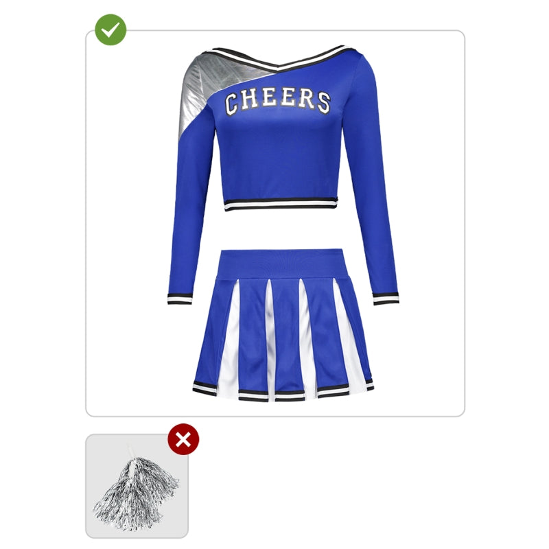 Disfraz de Cheerleader Azul para mujer Contenido