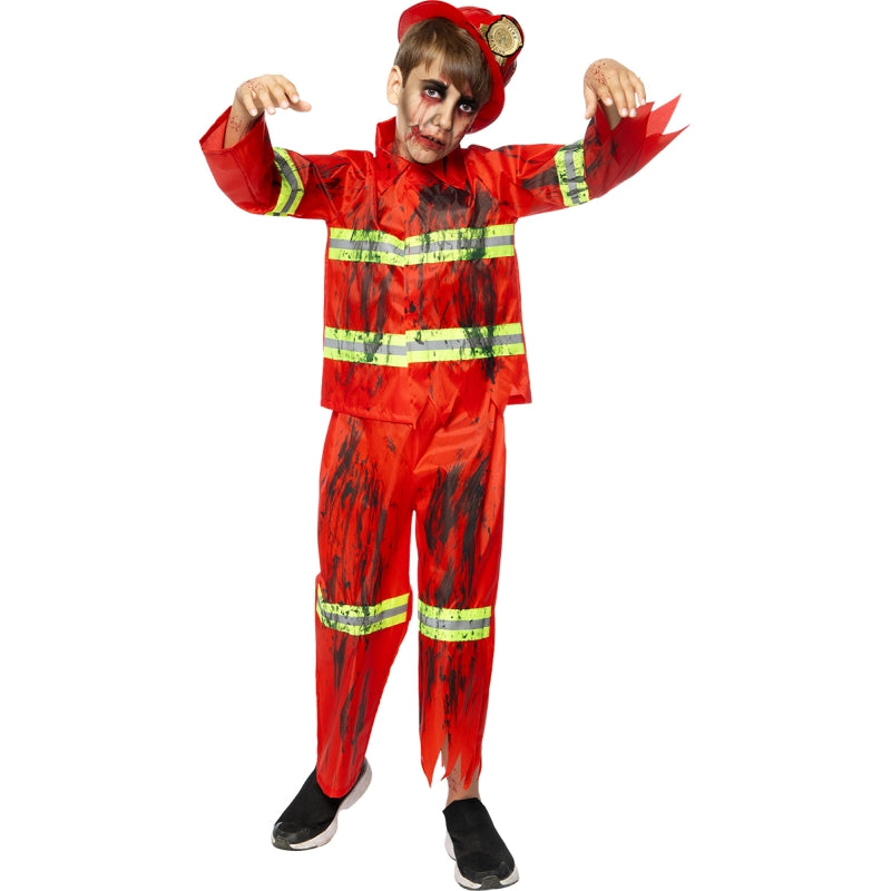 Disfraz de Bombero Zombie para niño