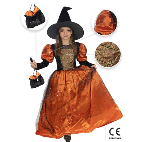 Disfraz de Bruja Premium para niña Bis