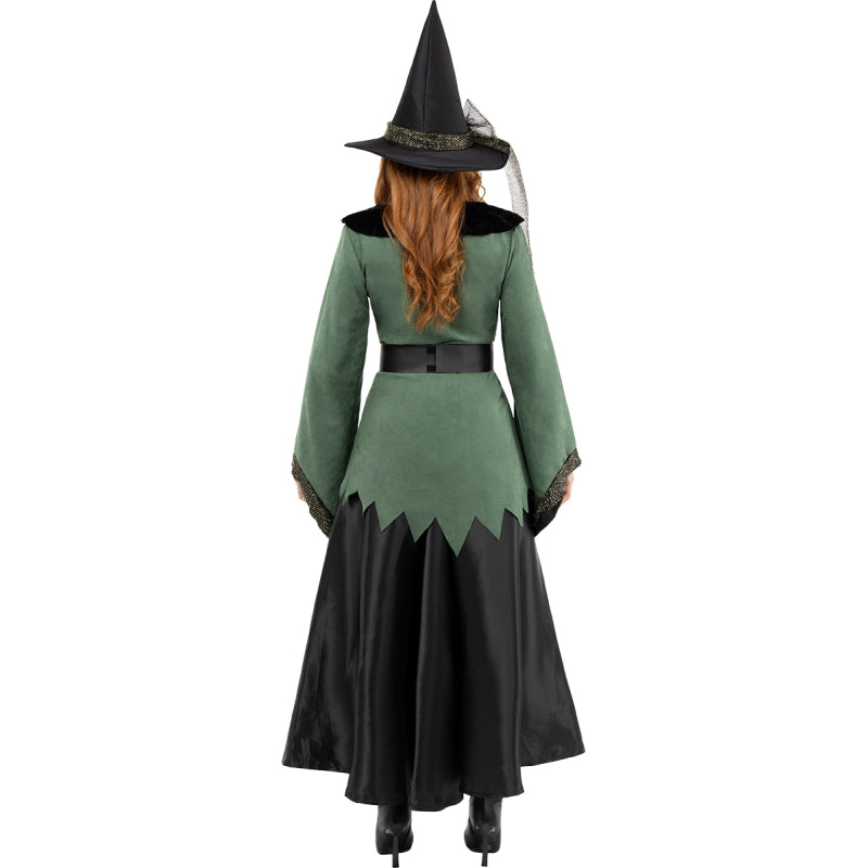 Disfraz de Bruja Deluxe para mujer Espalda
