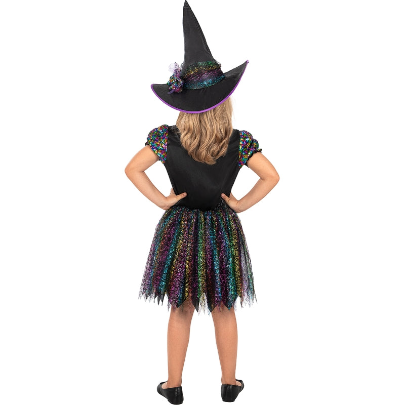 Disfraz de Brujita Colores para niña Espalda