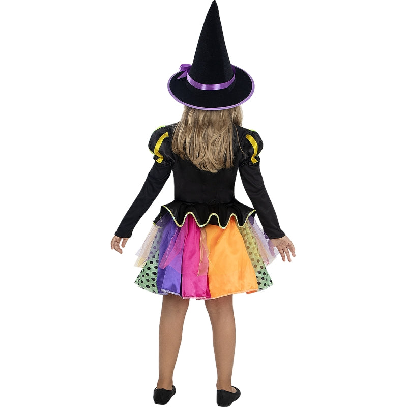 Disfraz de Chica Bruja Halloween para niña Espalda