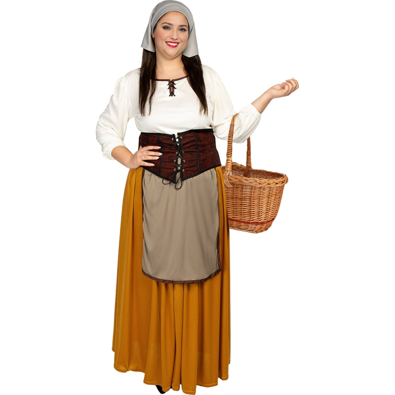 Disfraz de Campesina Medieval para mujer Bis Talla Grande