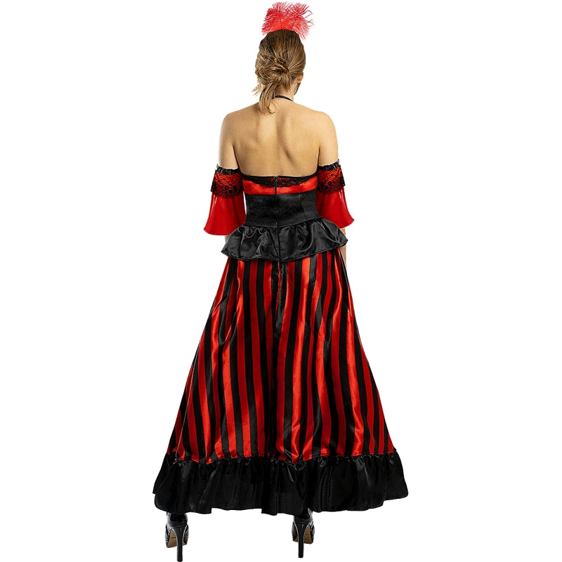 Disfraz de Can Can para mujer Espalda