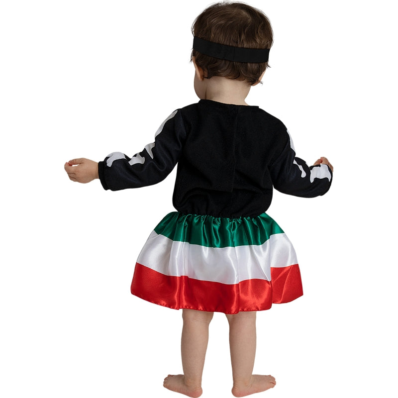 Disfraz de Catrina Valentina para bebé Espalda