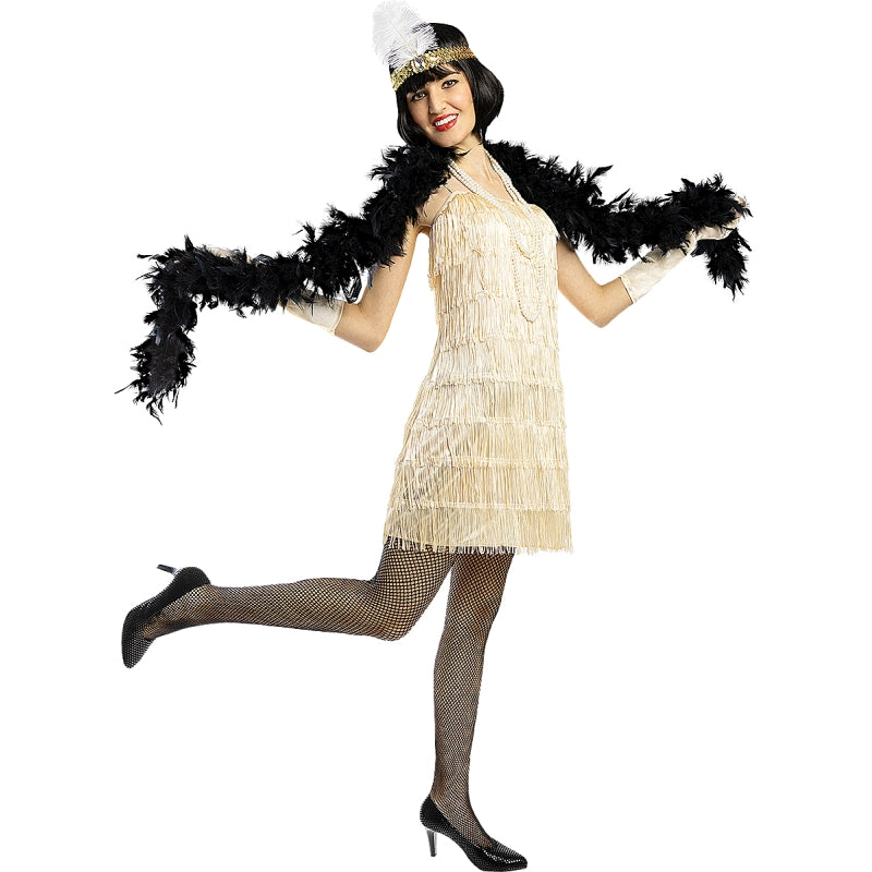 Disfraz de Charlestón Años 20 Dorado para mujer Perfil