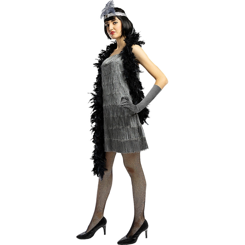 Disfraz de Charlestón Años 20 Plateado para mujer Perfil