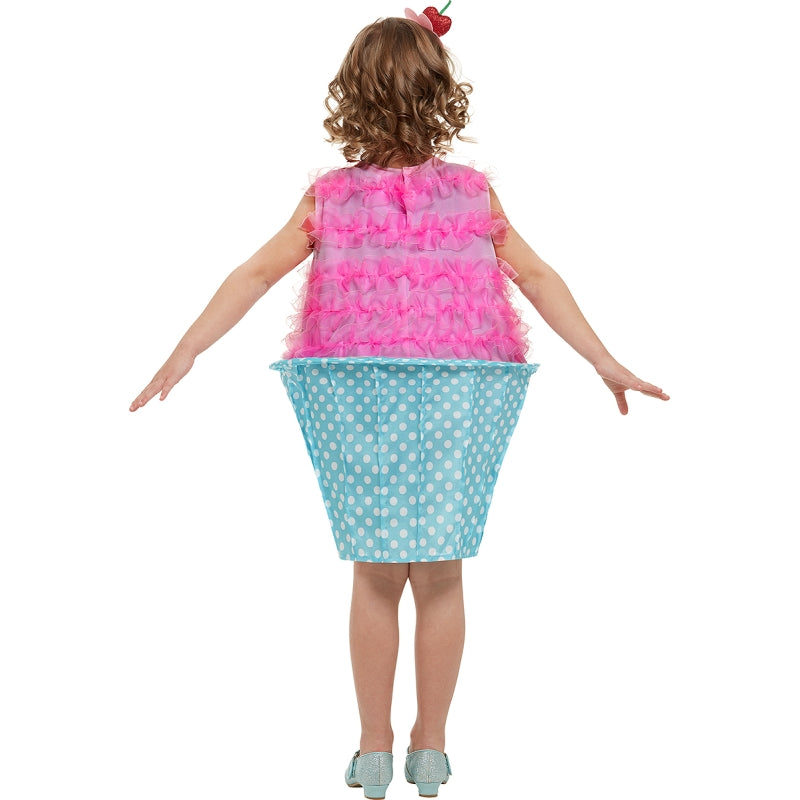 Disfraz de Cupcake de Fresa para niña Espalda