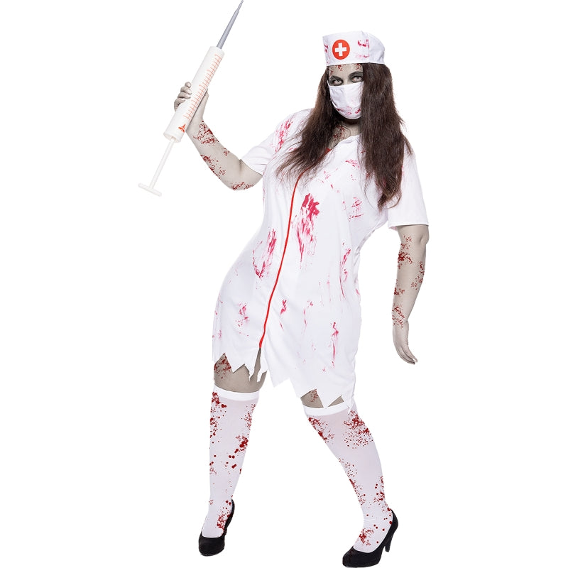 Disfraz de Enfermera Zombie Ensangrentada para mujer Bis 2