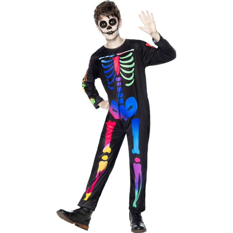 Disfraz de Esqueleto Colores para niño Bis