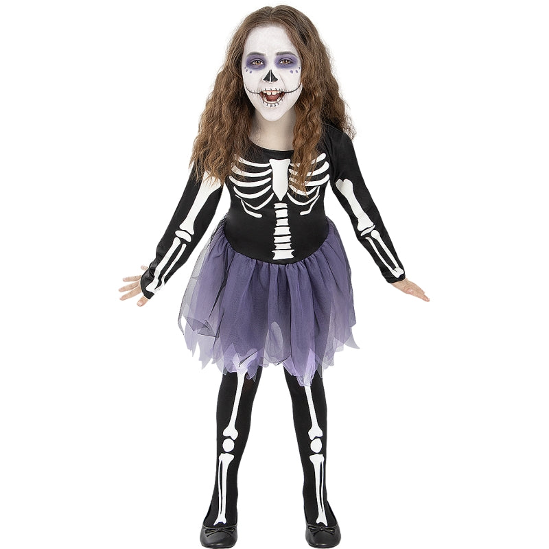 Disfraz de Esqueleto para niña Bis
