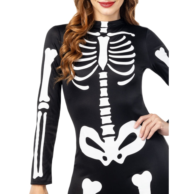 Disfraz de Esqueleto Silueta para mujer Detalle