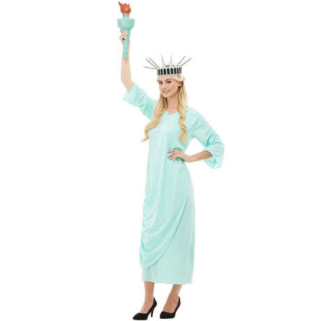Disfraz de Estatua de la libertad América para mujer