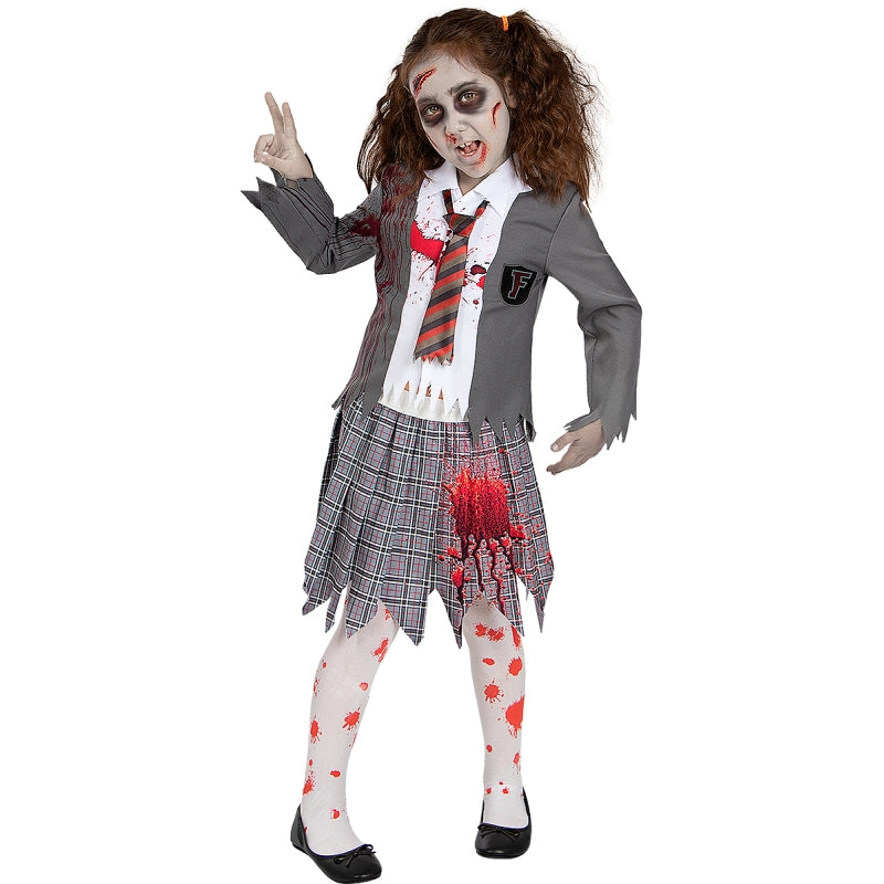 Disfraz de Estudiante Zombie para niña