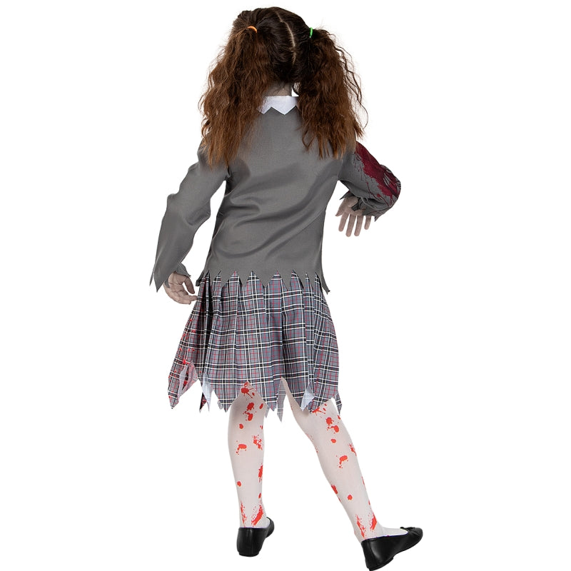 Disfraz de Estudiante Zombie para niña Espalda