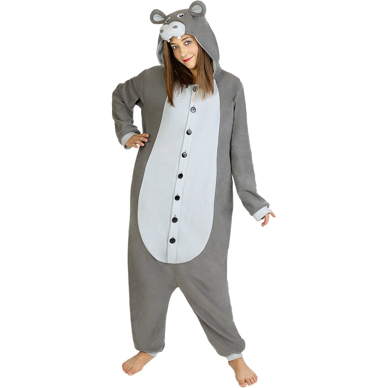 Disfraz de Pijama Hipopótamo Onesie adulto unisex