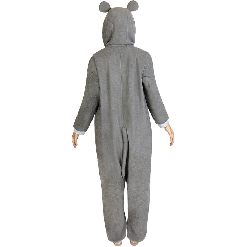 Disfraz de Pijama Hipopótamo Onesie adulto unisex Espalda