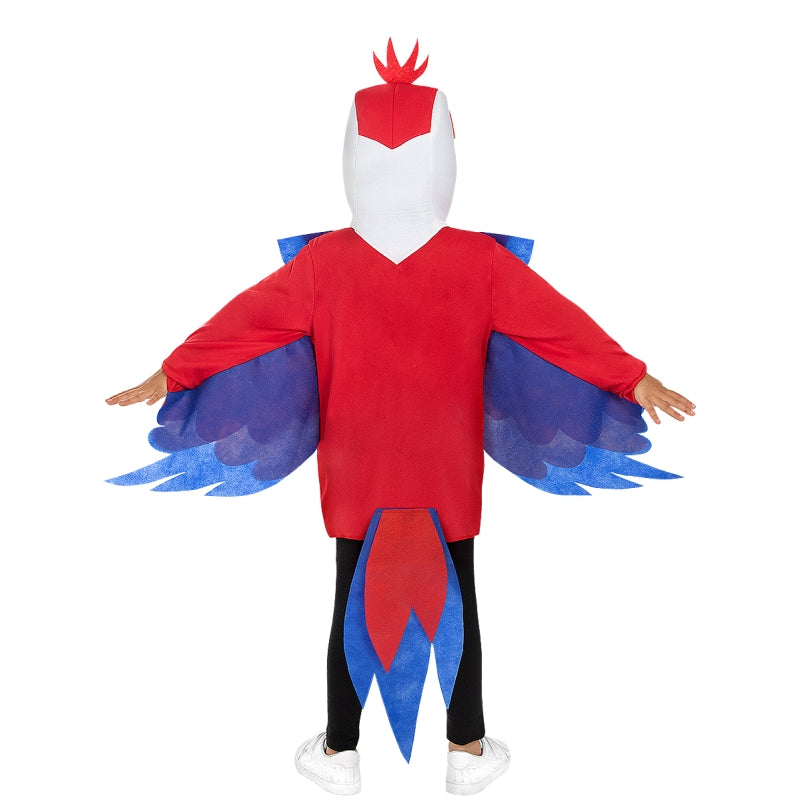 Disfraz de Loro Multicolor infantil Espalda