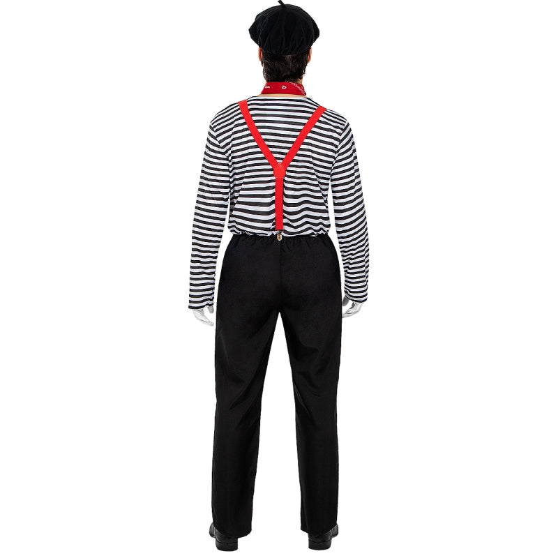 Disfraz de Mimo para hombre Espalda