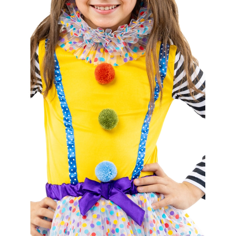 Disfraz de Payasa Deluxe con tul para niña Detalle