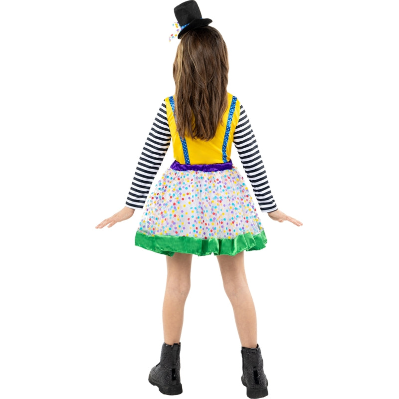 Disfraz de Payasa Deluxe con tul para niña Espalda