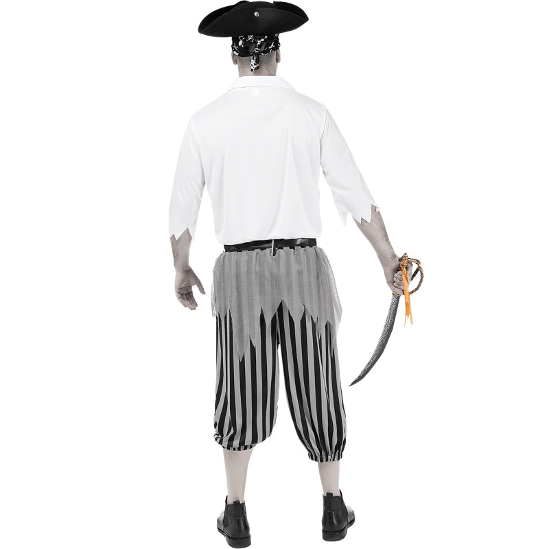 Disfraz de Pirata Zombie para hombre Espalda