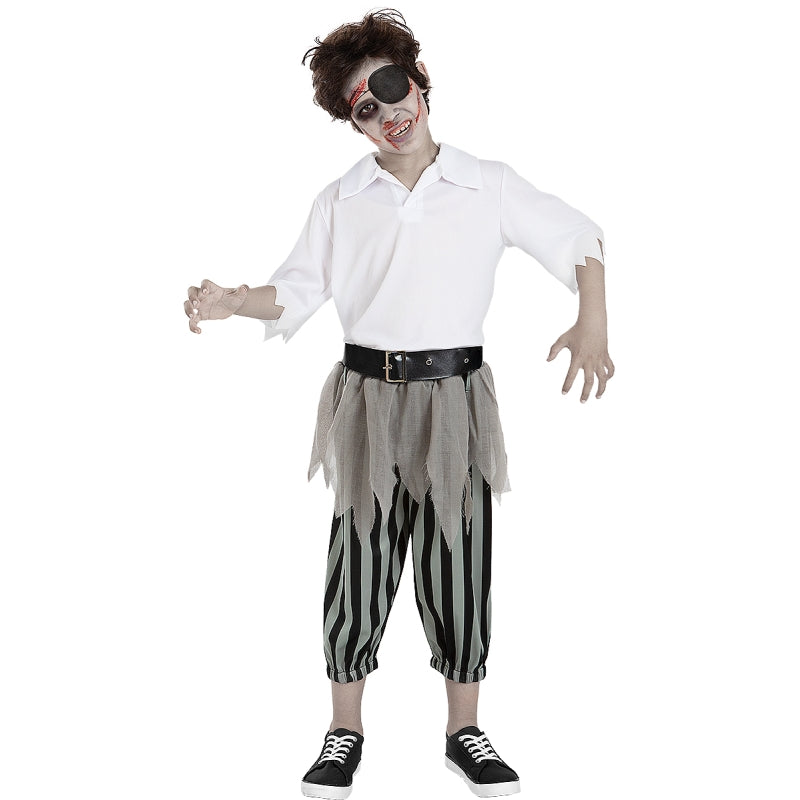 Disfraz de Pirata Zombie para niño Bis