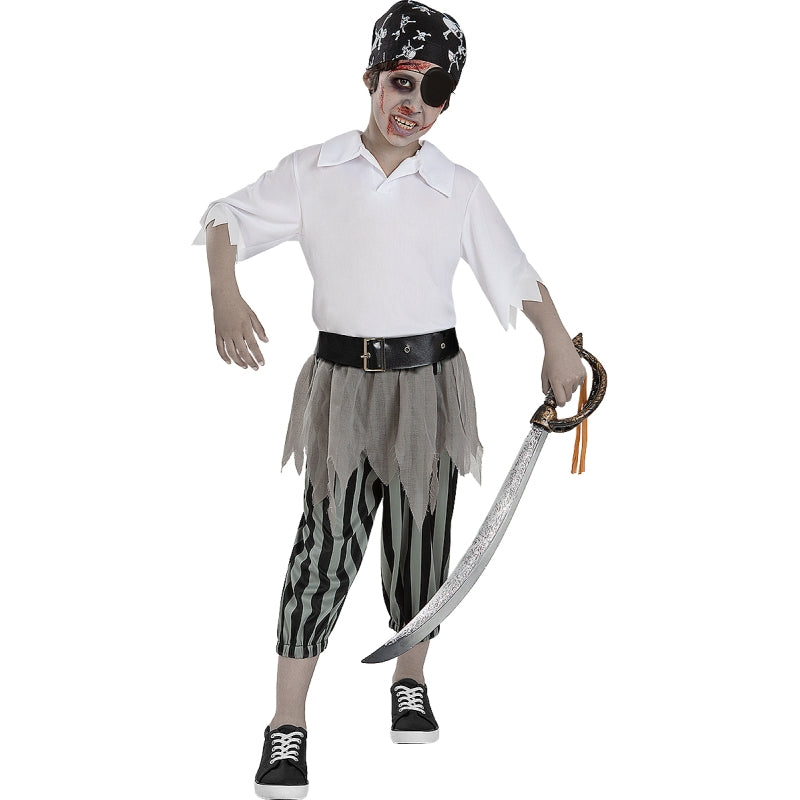 Disfraz de Pirata Zombie para niño Detalle
