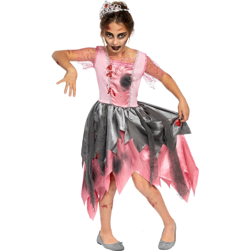 Disfraz de Princesa Zombie Rosa para niña