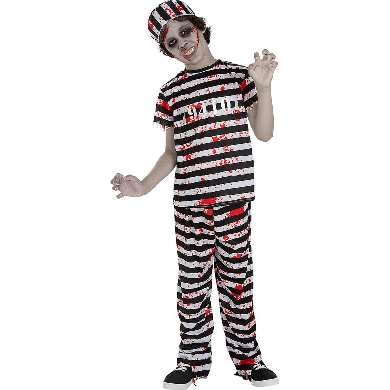 Disfraz de Prisionero Zombie Ensangrentado para niño