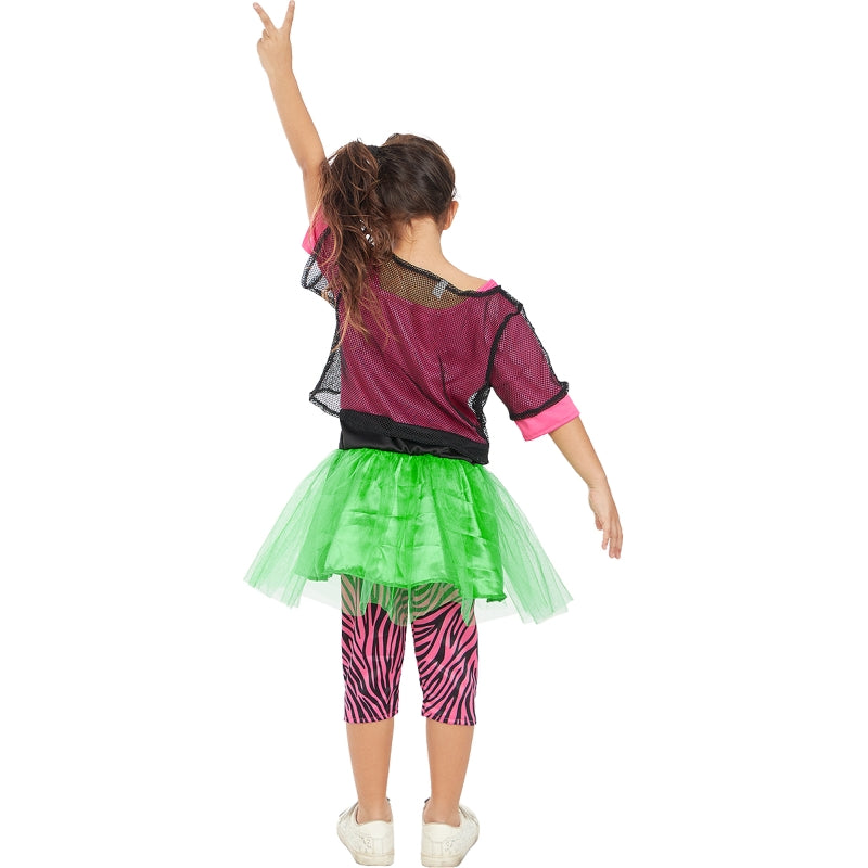 Disfraz de Rockera para niña Espalda