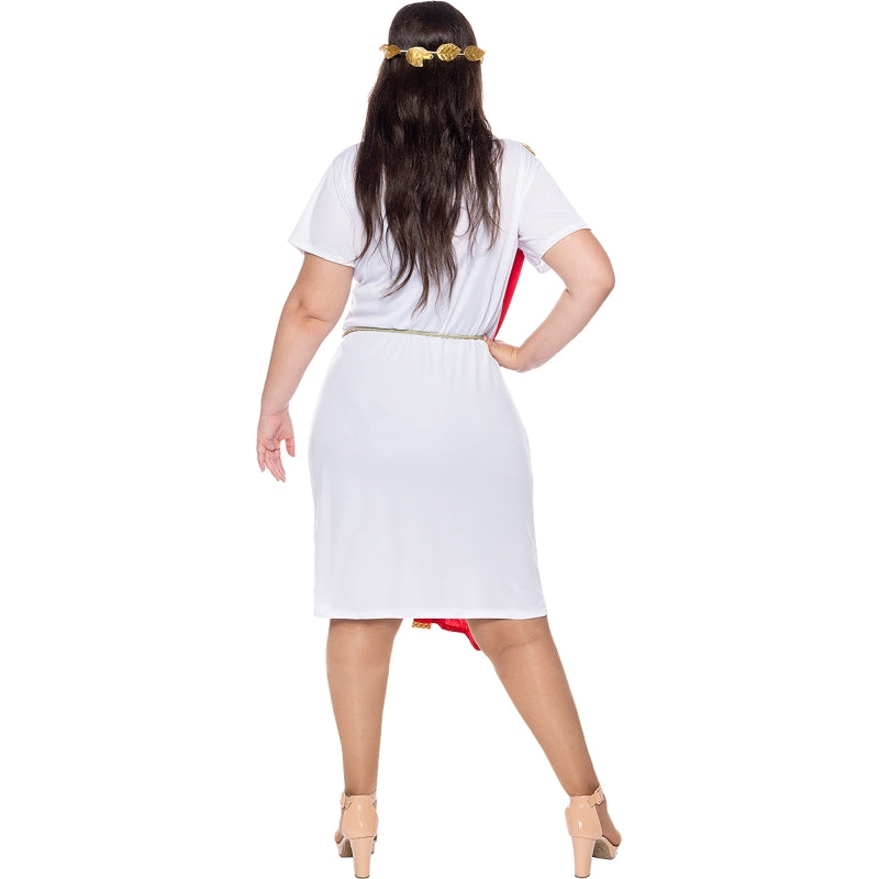 Disfraz de Romana Corto para mujer Espalda Talla Grande