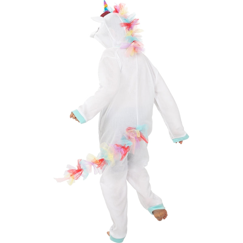 Disfraz de Unicornio Azul Onesie infantil Espalda