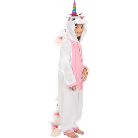 Disfraz de Unicornio Rosa Onesie infantil Perfil