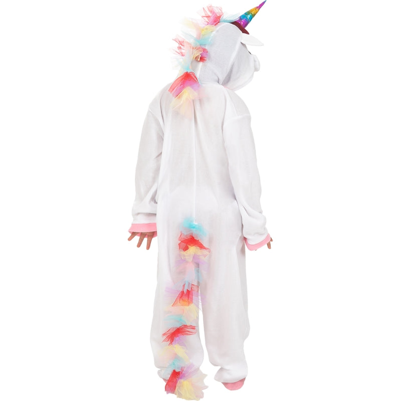 Disfraz de Unicornio Rosa Onesie infantil Espalda