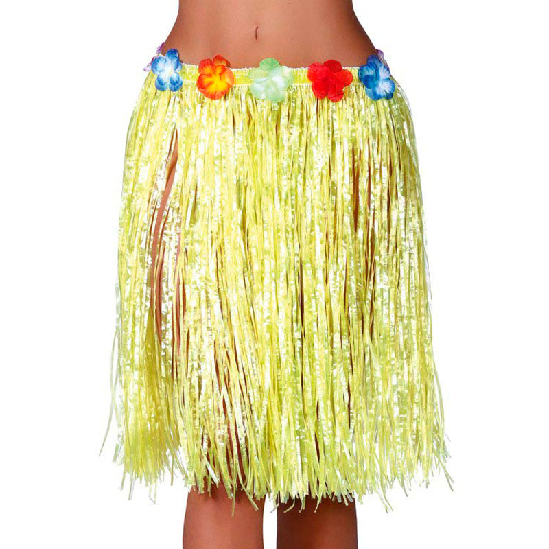 Falda Hawaiana corta amarilla