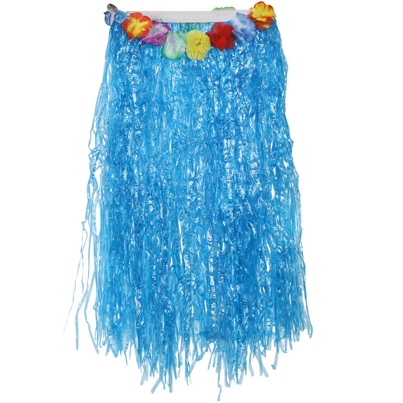 Falda Hawaiana larga azul packaging
