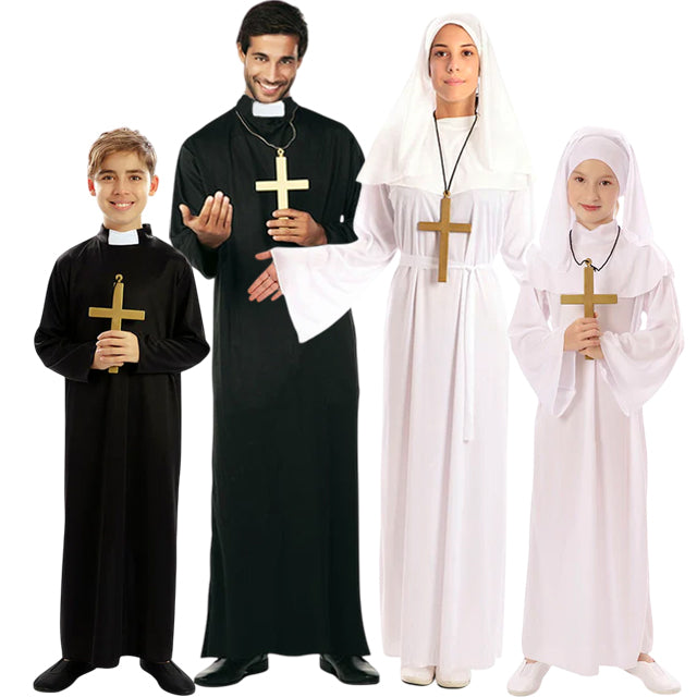 Disfraces Curas y Monjas Novicias para grupos y familias